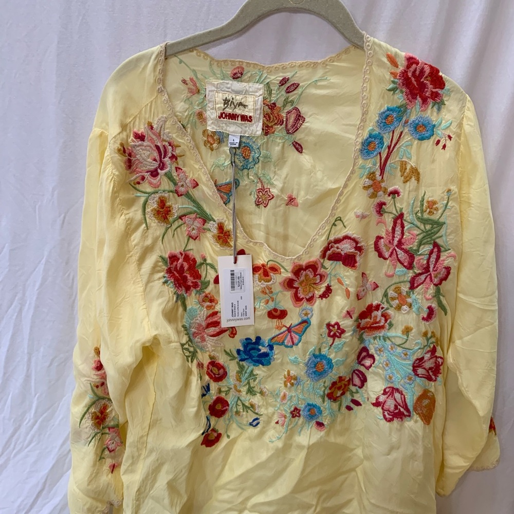 Yellow Johnny Was Tunic NWT